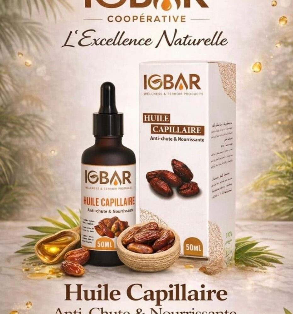 Huile capillaire anti chute et nourissante aux dattes - 50 ml